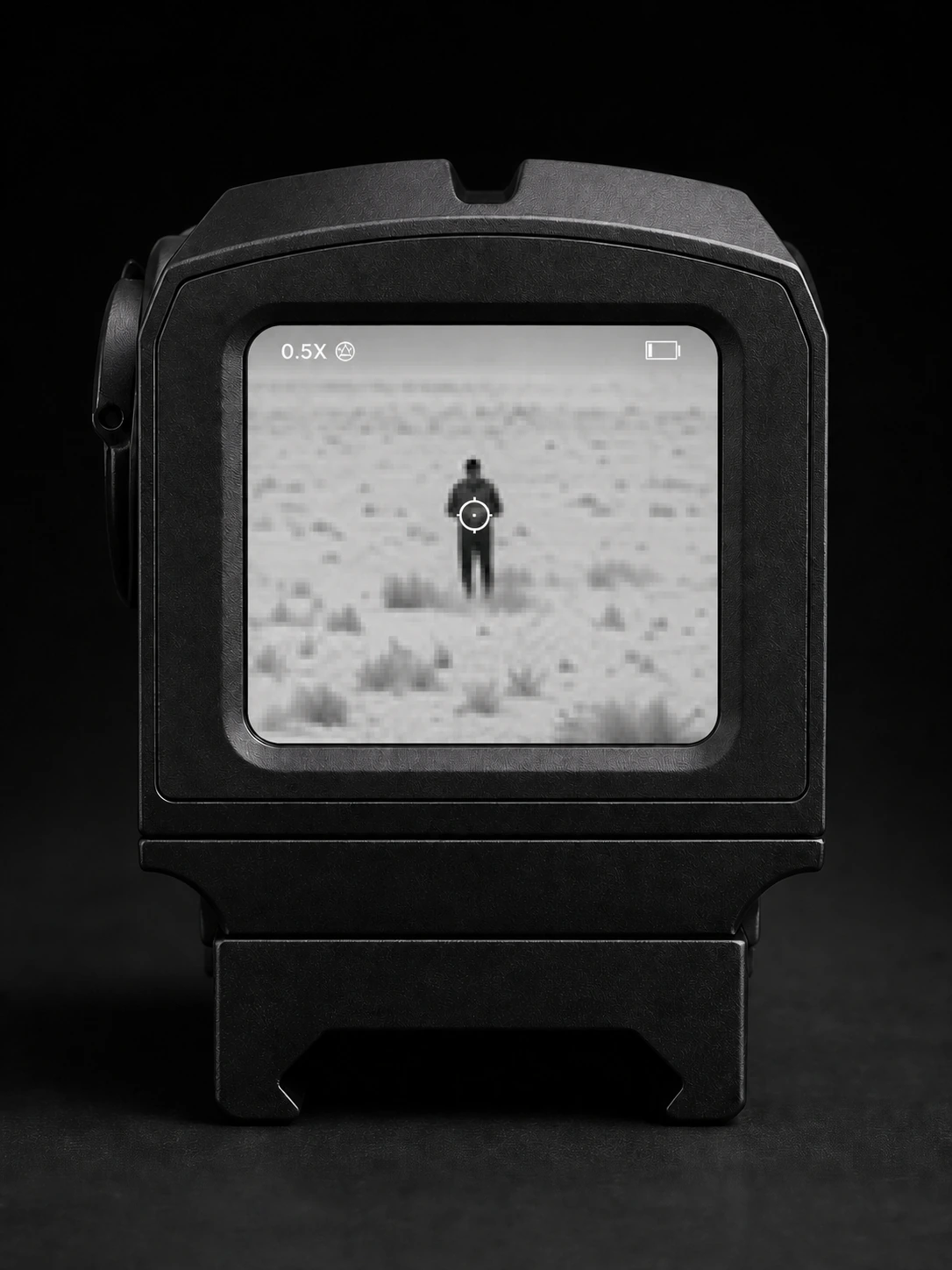 Rubicon R2 screen shown in the Black Hot thermal palette